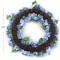24" Azure Blue Hydrangea Wreath with Grapevine Ring by Floral Home®